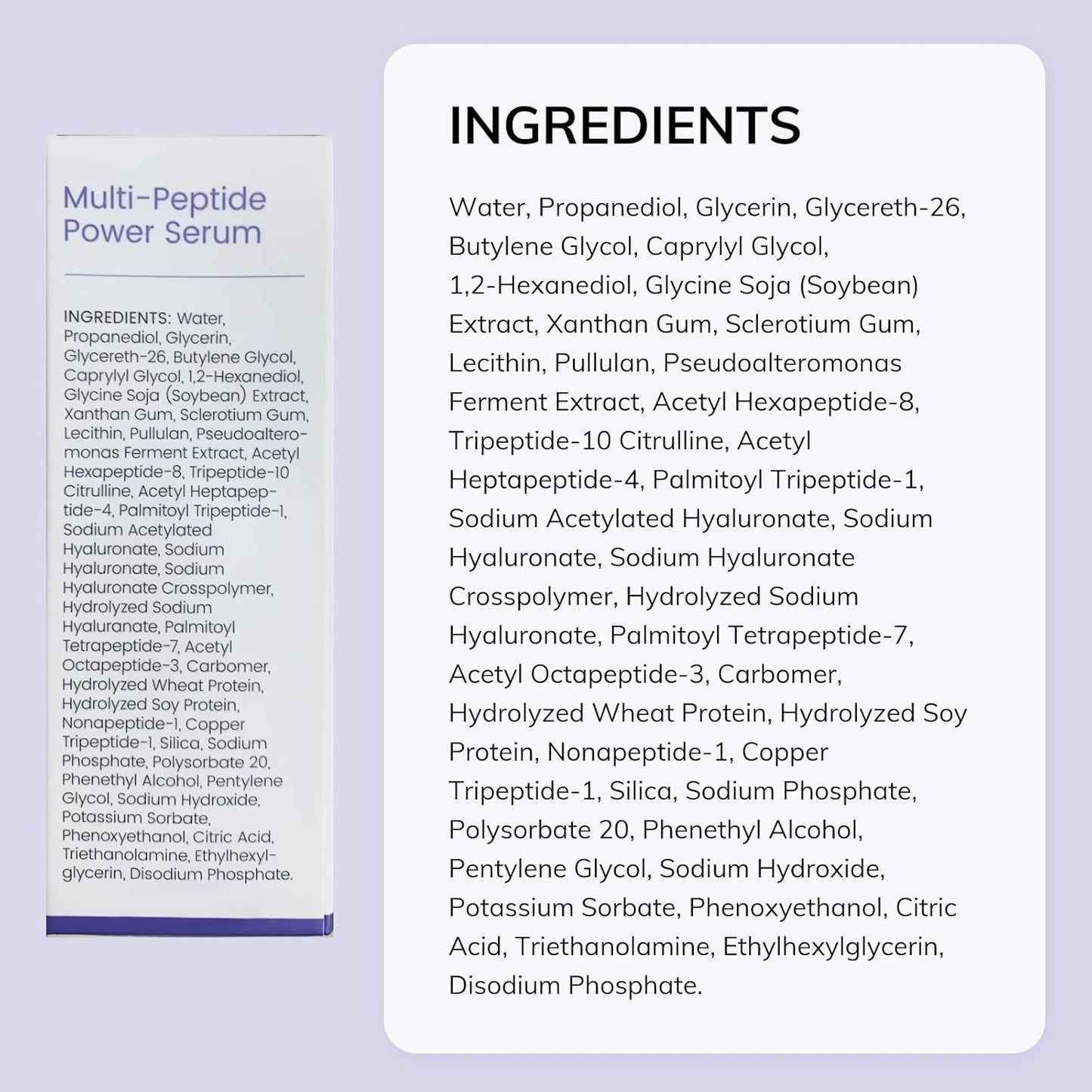 Multi Peptide Power Serum for Face with Copper Peptides, anti Aging, Firming and Lifting, Reduce Fine Lines and Wrinkles, Boost Collagen, Hydration, Barrier Repair, for All Skin Types 30Ml