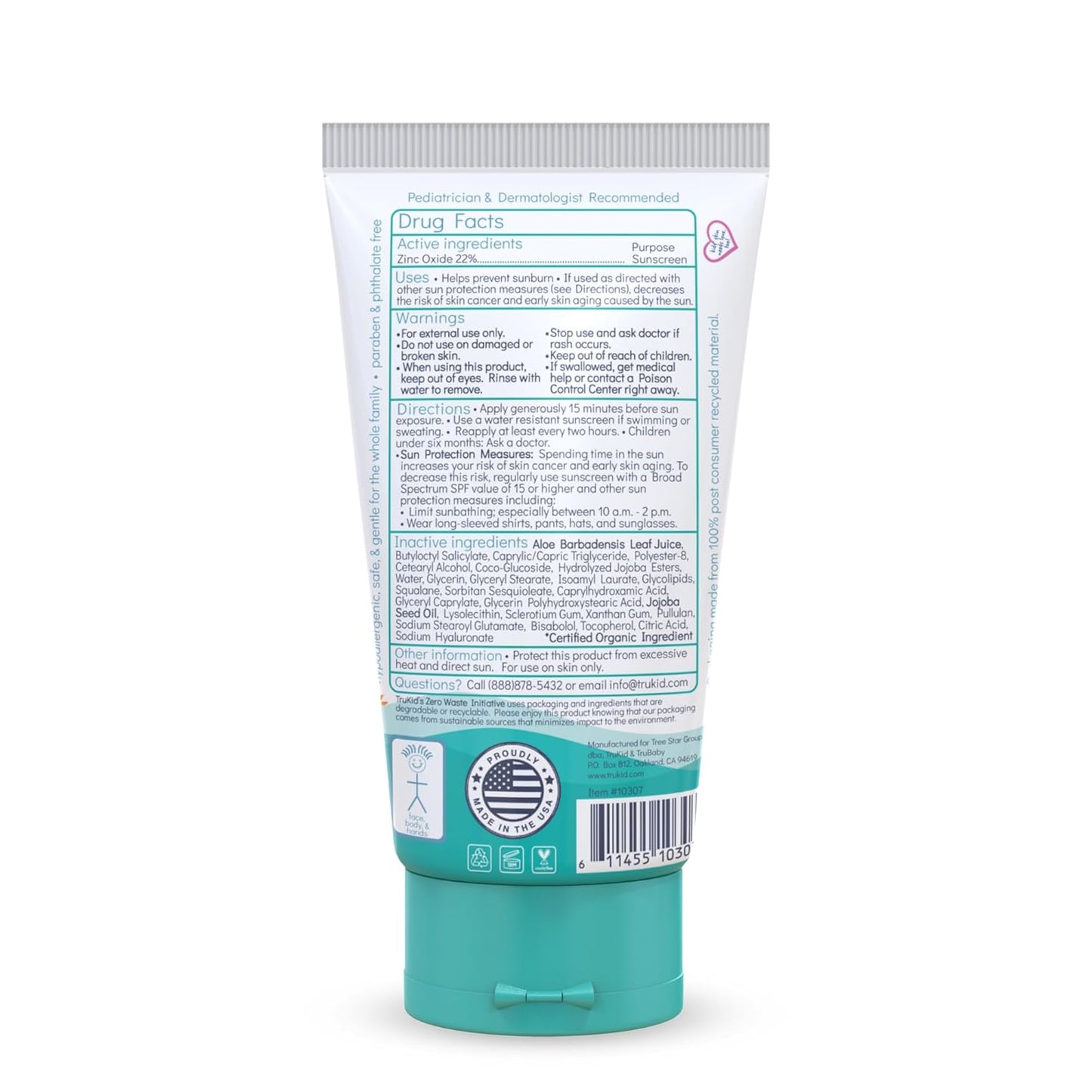 Kids Mineral Zinc Oxide Sunscreen SPF 50