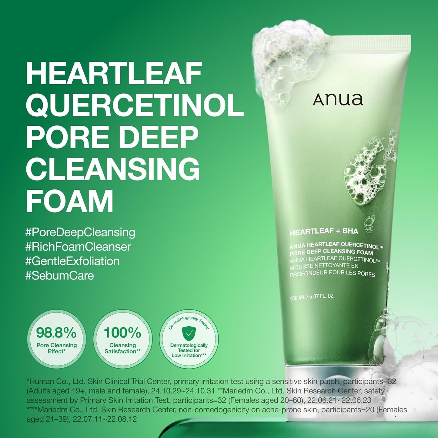 Heartleaf BHA Pore Refining Cleansing Foam