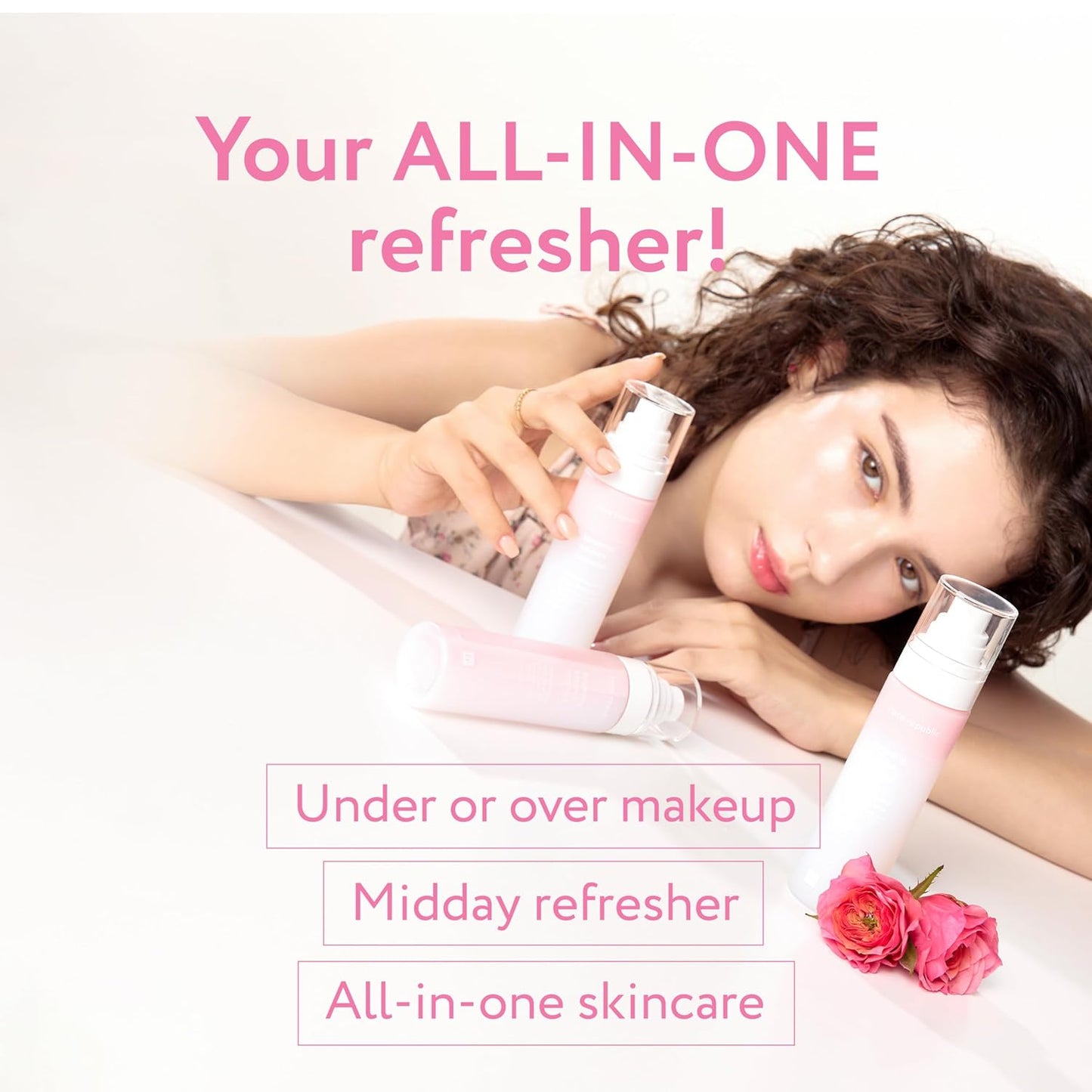 Effortless Glass Skin - Blooming Essence Rose Mist + Purity Sun Essence | All in One Mist for Instant Glass Skin | SPF 50+ Broad Spectrum UV Sunscreen | Vegan Korean Skin Care