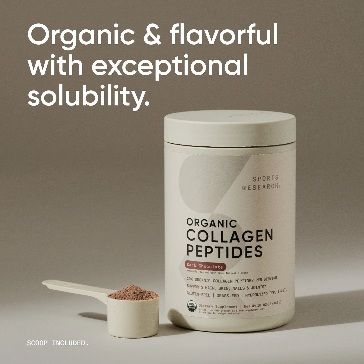 Collagen Peptides Organic Chocolate (30 Servings)