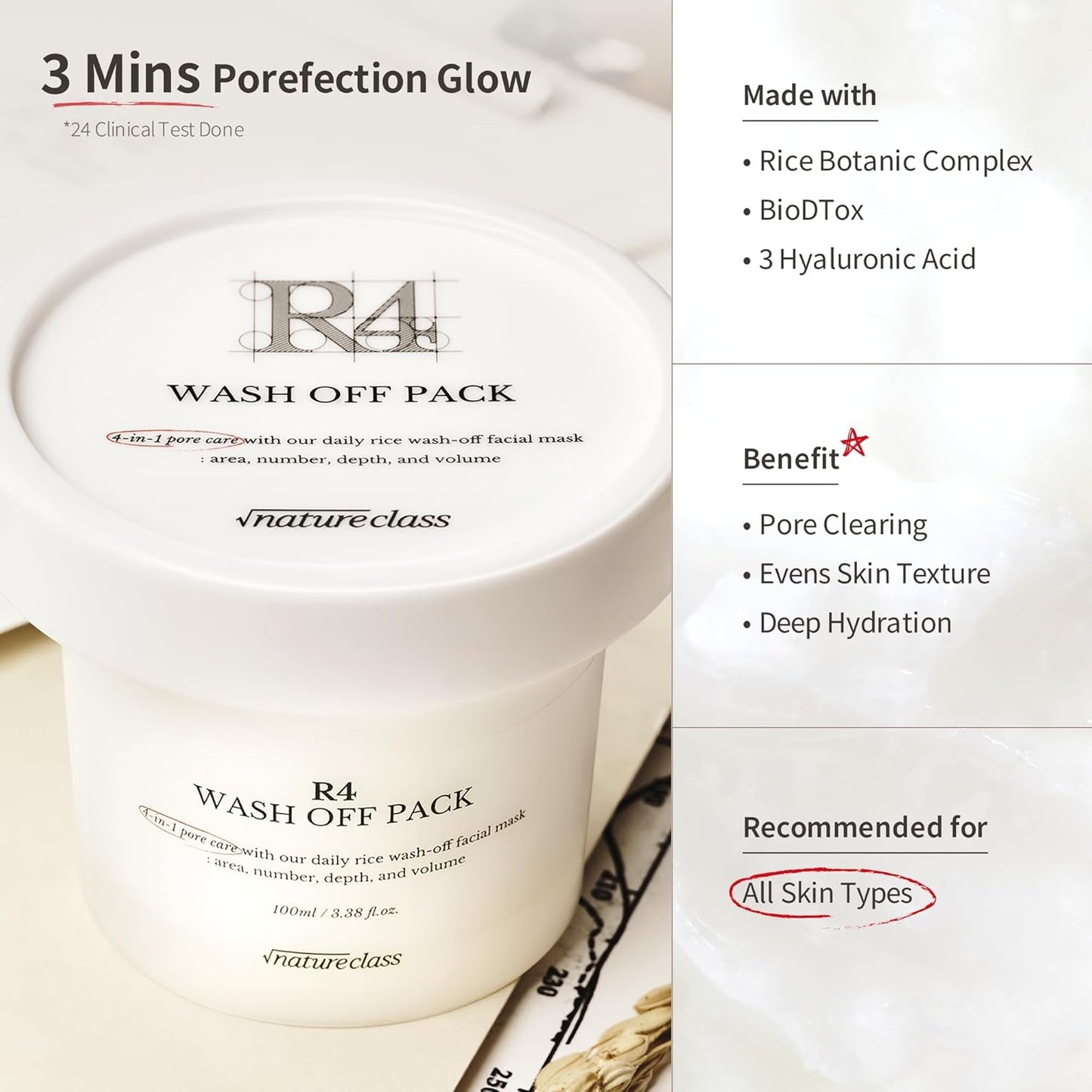 Rice Enzyme 4-in-1 Wash-Off Mask