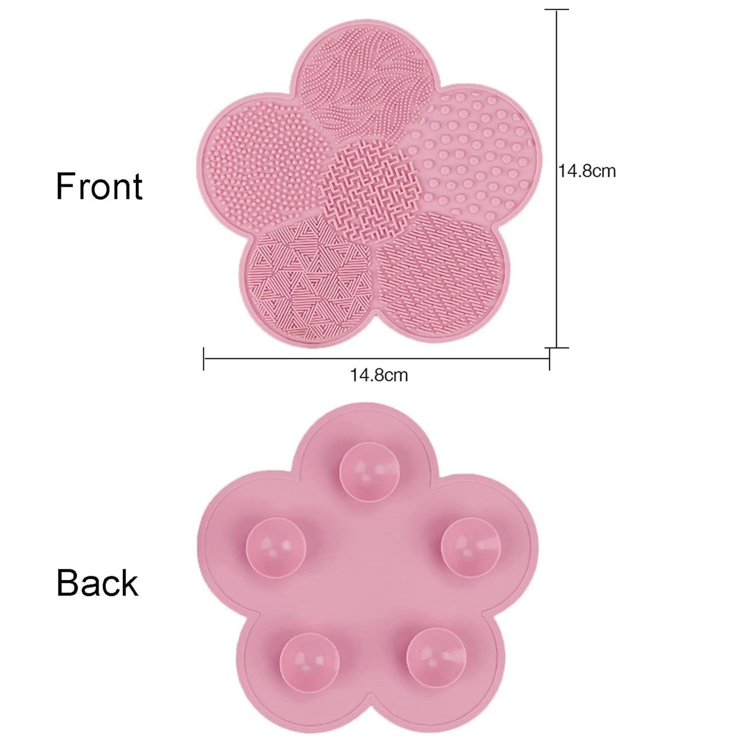 1Pc Pink Silicone Makeup Brush Cleaning Bearings with Suction Cups, Silicone Cleaning Tool, Makeup Brush Tools,Brush Cleaners,Beauty and Personal Care