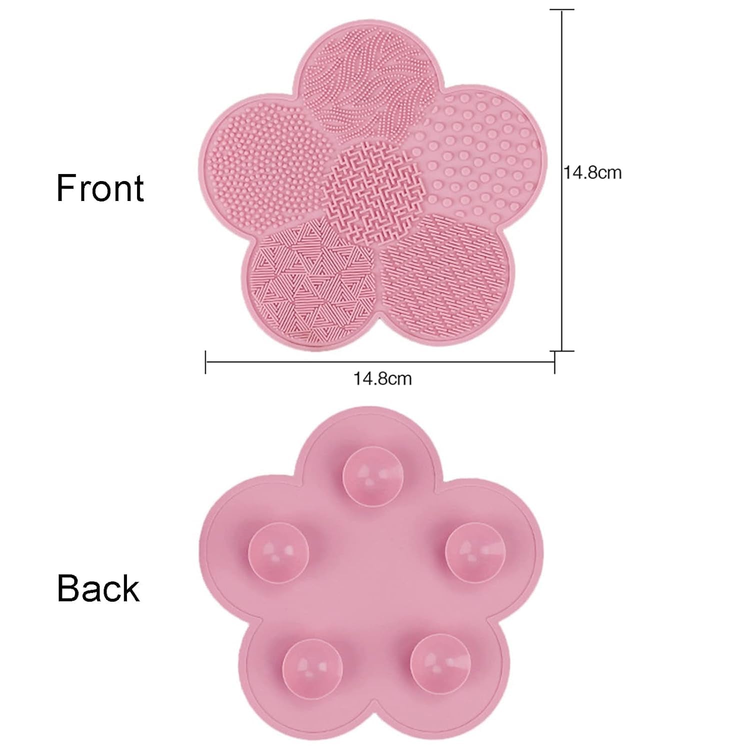 1Pc Pink Silicone Makeup Brush Cleaning Bearings with Suction Cups, Silicone Cleaning Tool, Makeup Brush Tools,Brush Cleaners,Beauty and Personal Care