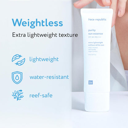 Effortless Glass Skin - Blooming Essence Rose Mist + Purity Sun Essence | All in One Mist for Instant Glass Skin | SPF 50+ Broad Spectrum UV Sunscreen | Vegan Korean Skin Care
