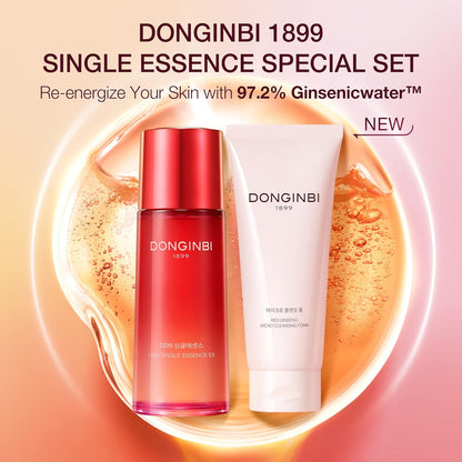 1899 Single Essence Special Set - New Years Gifts for Women, Korean Red Ginseng Face Essence for Radiance and Repair, Korean Skin Care
