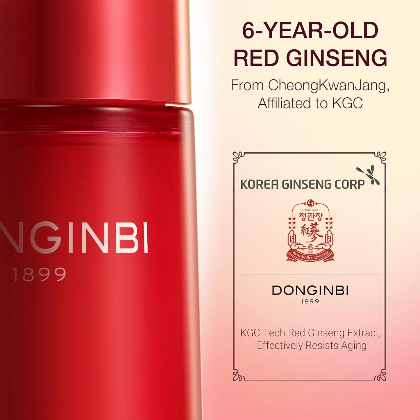 1899 Single Essence Special Set - New Years Gifts for Women, Korean Red Ginseng Face Essence for Radiance and Repair, Korean Skin Care