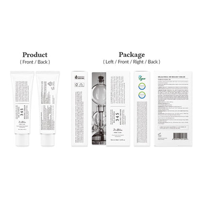 345 Relief Cream, Daily Face Moisturizer, Blemish Relief Care, Soothing Recovery & Moisture, Korean Vegan Skin Care for All Skin Types, 1.69 Fl Oz (Pack of 1)