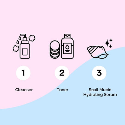 Korean Snail Mucin Serum - 97% Snail Secretion Filtrate for Deep Hydration & Glass Skin - Lightweight, Fast-Absorbing, Cruelty-Free, 100 Ml