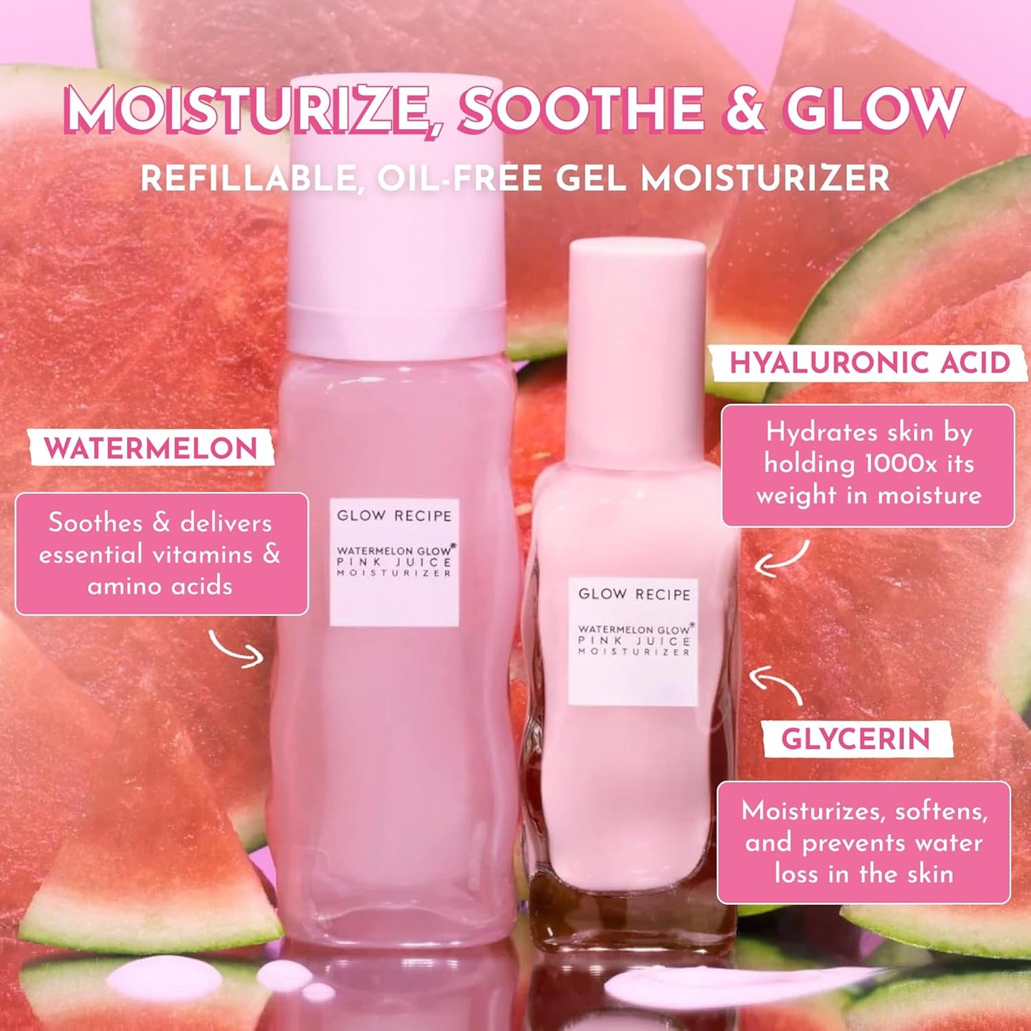Pink Juice Watermelon Water-Gel Moisturiser (Refill)