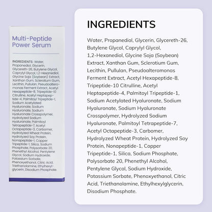 Multi Peptide Power Serum for Face with Copper Peptides, anti Aging, Firming and Lifting, Reduce Fine Lines and Wrinkles, Boost Collagen, Hydration, Barrier Repair, for All Skin Types 30Ml