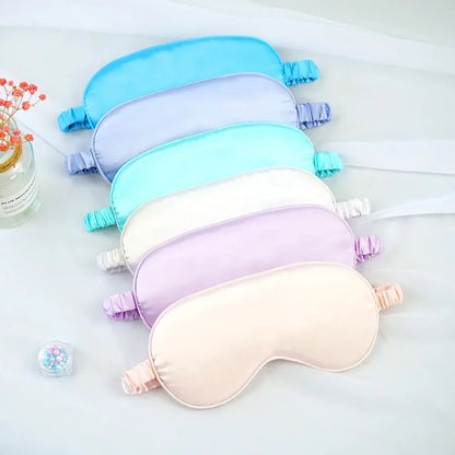 1PC Women Imitated Silk Sleep Eye Mask Portable Travel Eyepatch Nap Eye Patch Rest Blindfold Eye Cover Sleeping Night Eyeshade