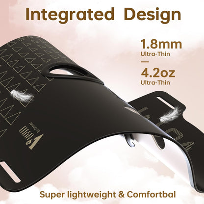 VYM Red Light Therapy for Face: High-Energy Super Lightweight 292 Leds Cordless Professional Light Therapy Mask Infrared LED Face Mask at Home Travel 2Mm Thickness - Black