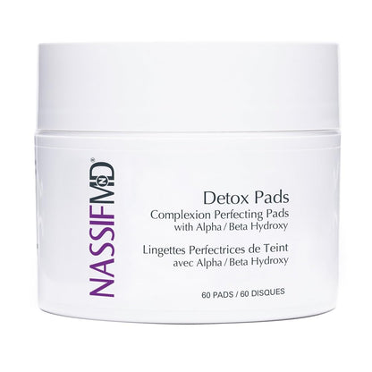 Exfoliating Detox Pads | Surgeon-Created AHA/BHA Facial Pads for Deep Cleansing, Smoother Texture & Glowing Skin | Reduces Pores, Firms, Brightens