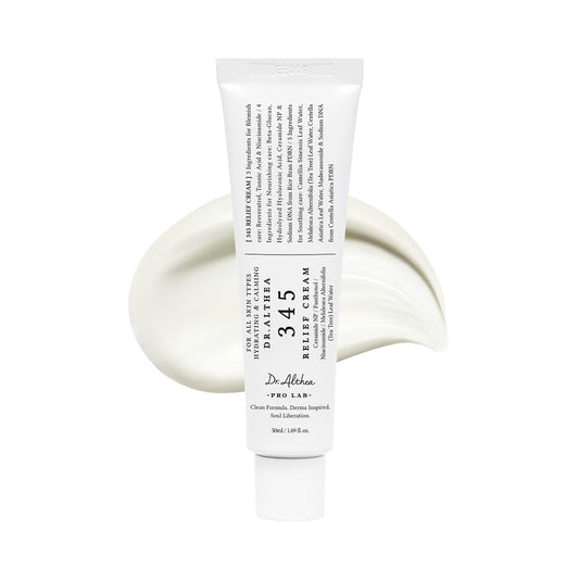 345 Relief Cream | Daily Face Moisturizer for Soothing Recovery and Blemish Care with PDRN & Niacinamide | Korean Vegan Skincare for All Skin Types, 1.69 Fl Oz (Ver.2 - Pack of 1)