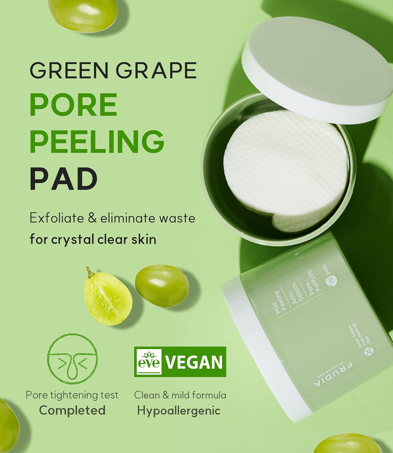 Green Grape Pore Refining Exfoliating Pads