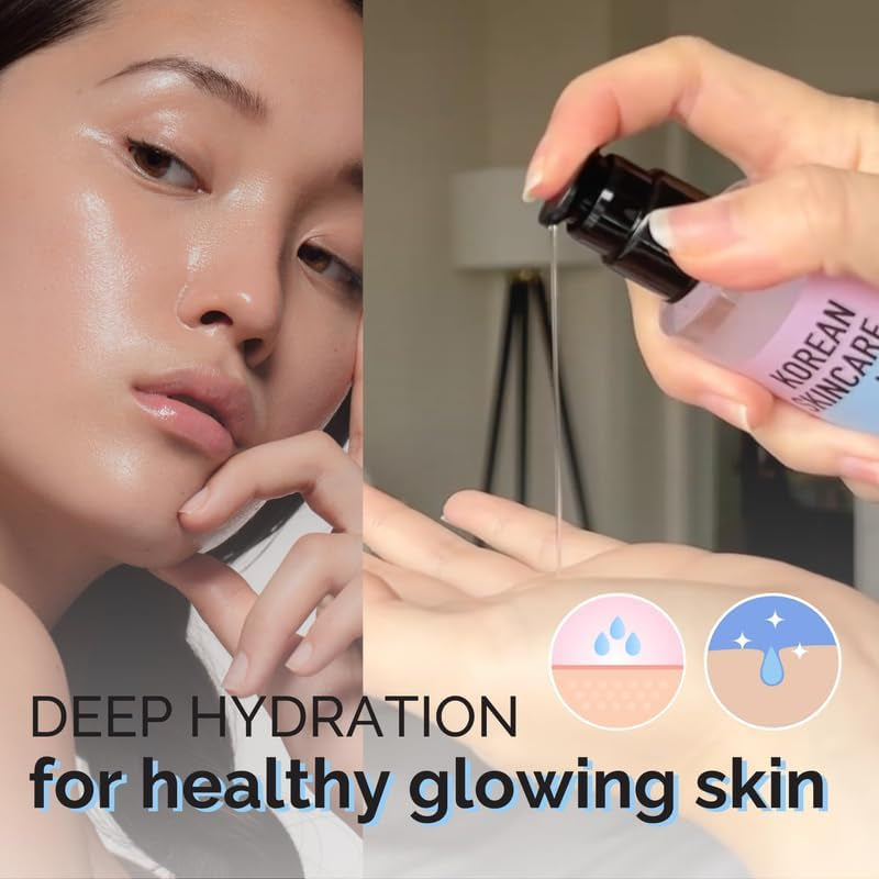 Korean Snail Mucin Serum - 97% Snail Secretion Filtrate for Deep Hydration & Glass Skin - Lightweight, Fast-Absorbing, Cruelty-Free, 100 Ml