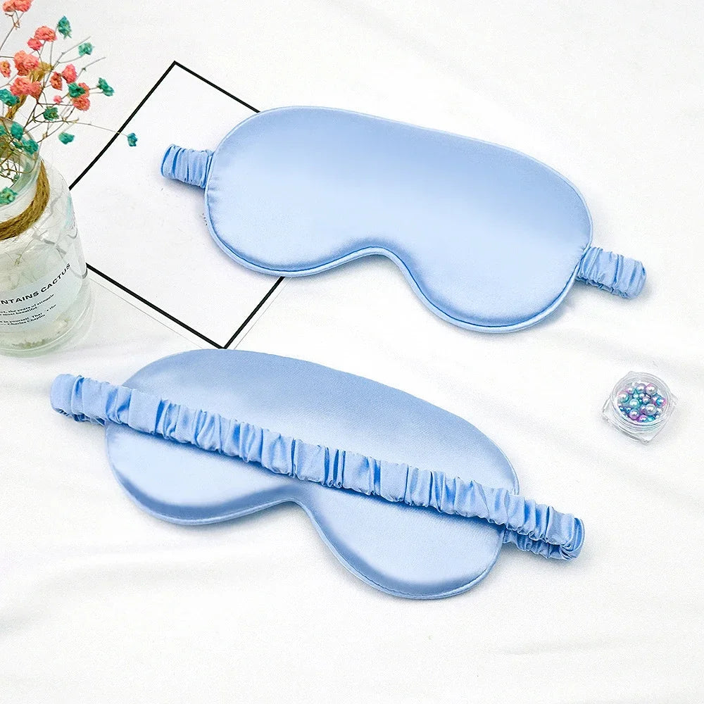 1PC Women Imitated Silk Sleep Eye Mask Portable Travel Eyepatch Nap Eye Patch Rest Blindfold Eye Cover Sleeping Night Eyeshade