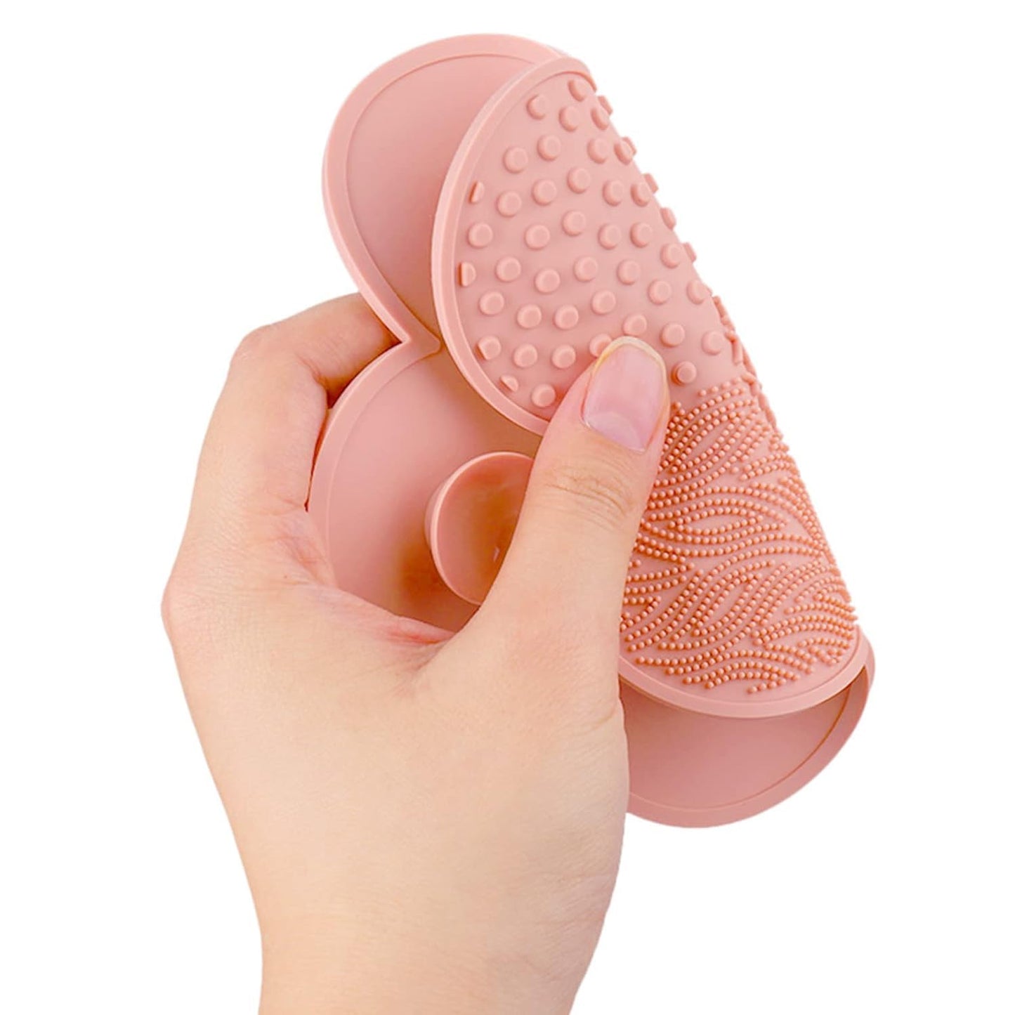 1Pc Pink Silicone Makeup Brush Cleaning Bearings with Suction Cups, Silicone Cleaning Tool, Makeup Brush Tools,Brush Cleaners,Beauty and Personal Care