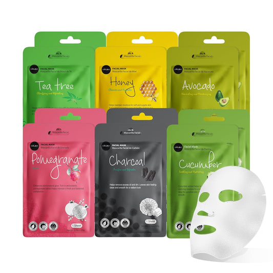Korean Essence Sheet Mask Set (12 Pack)
