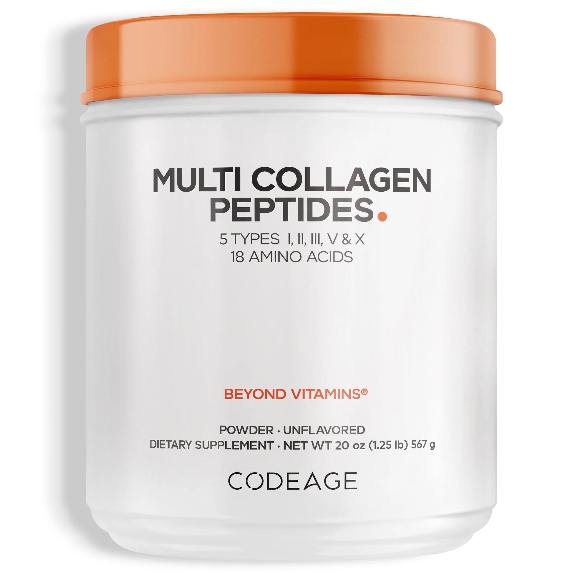 Multi Collagen Protein Powder Peptides, Hydrolyzed Collagen for Women & Men, Collagen Supplements, Grass Fed Bone Broth, 2-Month Supply, Unflavored, Type 1, 2, 3, 5 & 10, Non-Gmo - 20 OZ