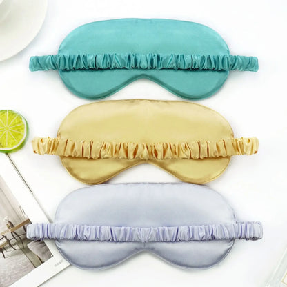 1PC Women Imitated Silk Sleep Eye Mask Portable Travel Eyepatch Nap Eye Patch Rest Blindfold Eye Cover Sleeping Night Eyeshade