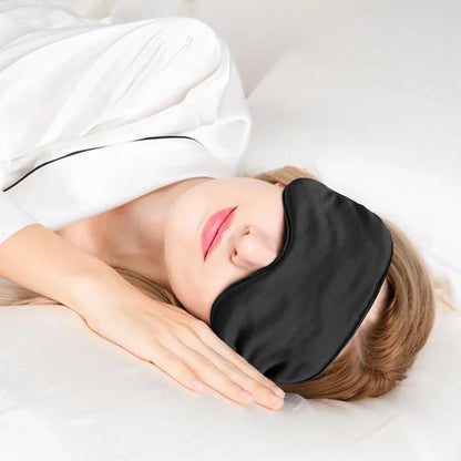1PC Women Imitated Silk Sleep Eye Mask Portable Travel Eyepatch Nap Eye Patch Rest Blindfold Eye Cover Sleeping Night Eyeshade