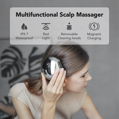 Scalp Mini Pro Massager Waterproof Electric Wireless Portable Infrared Technology Head Scalp Muscle Massager Hair Care
