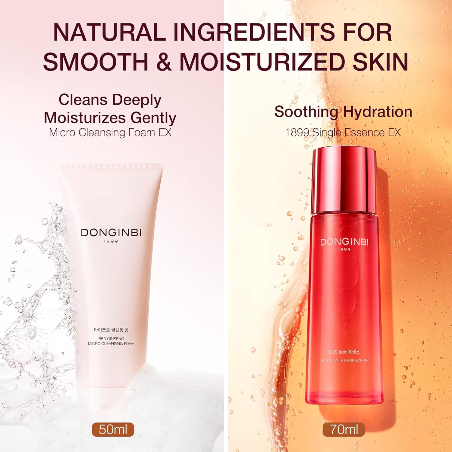 1899 Single Essence Special Set - New Years Gifts for Women, Korean Red Ginseng Face Essence for Radiance and Repair, Korean Skin Care